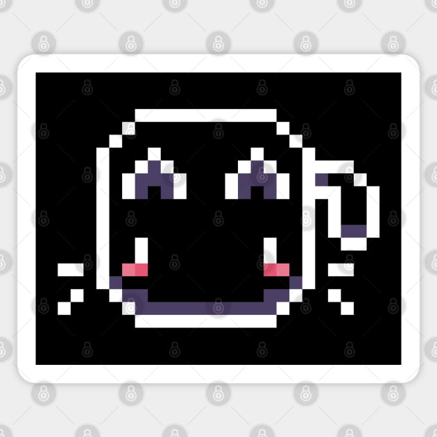 Black Pixel Cat - Kawaii Retro Pixel Art Sticker by Z3phyrwind